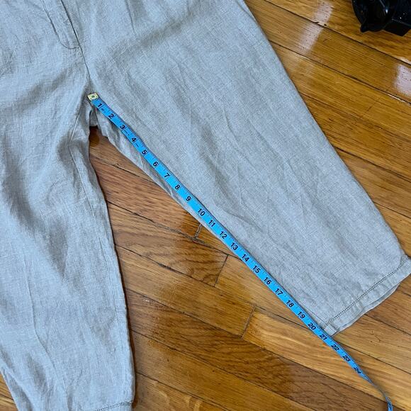 Eileen Fisher Cropped Linen Pants Size M - Picture 9 of 10
